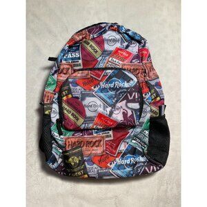 Hard Rock Cafe Backpack With Concert Ticket Print